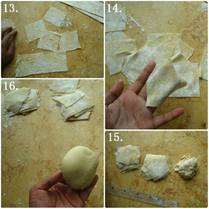 wonton wrappers method two step4
