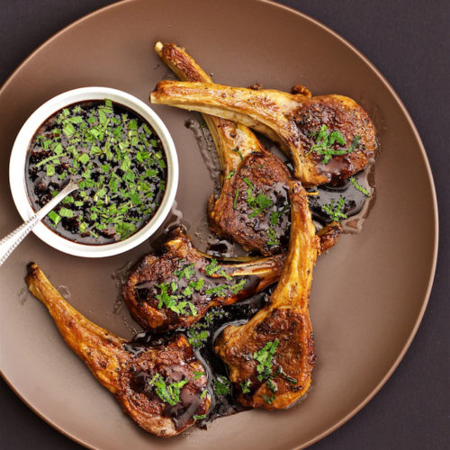 Fried Lamb Chops with Mint Sauce