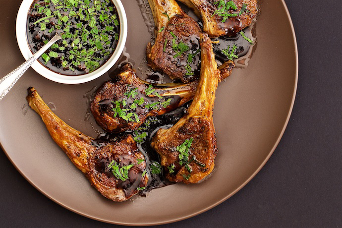 Fried Lamb Chops with Mint Sauce