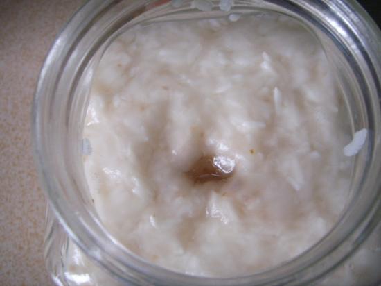 fermented rice with fuzzy white mold