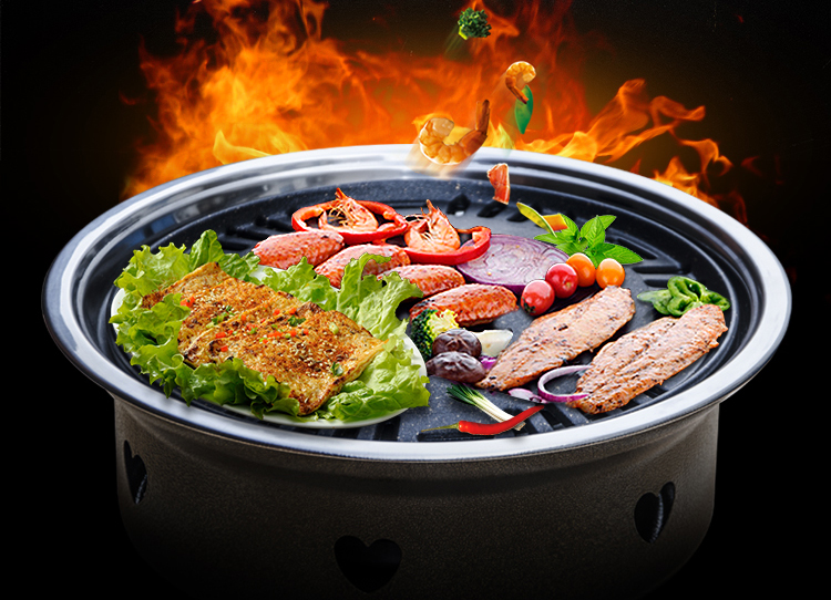 Pork Belly Korean Style BBQ Grill Samgyupsal Korean Barbecue Stone