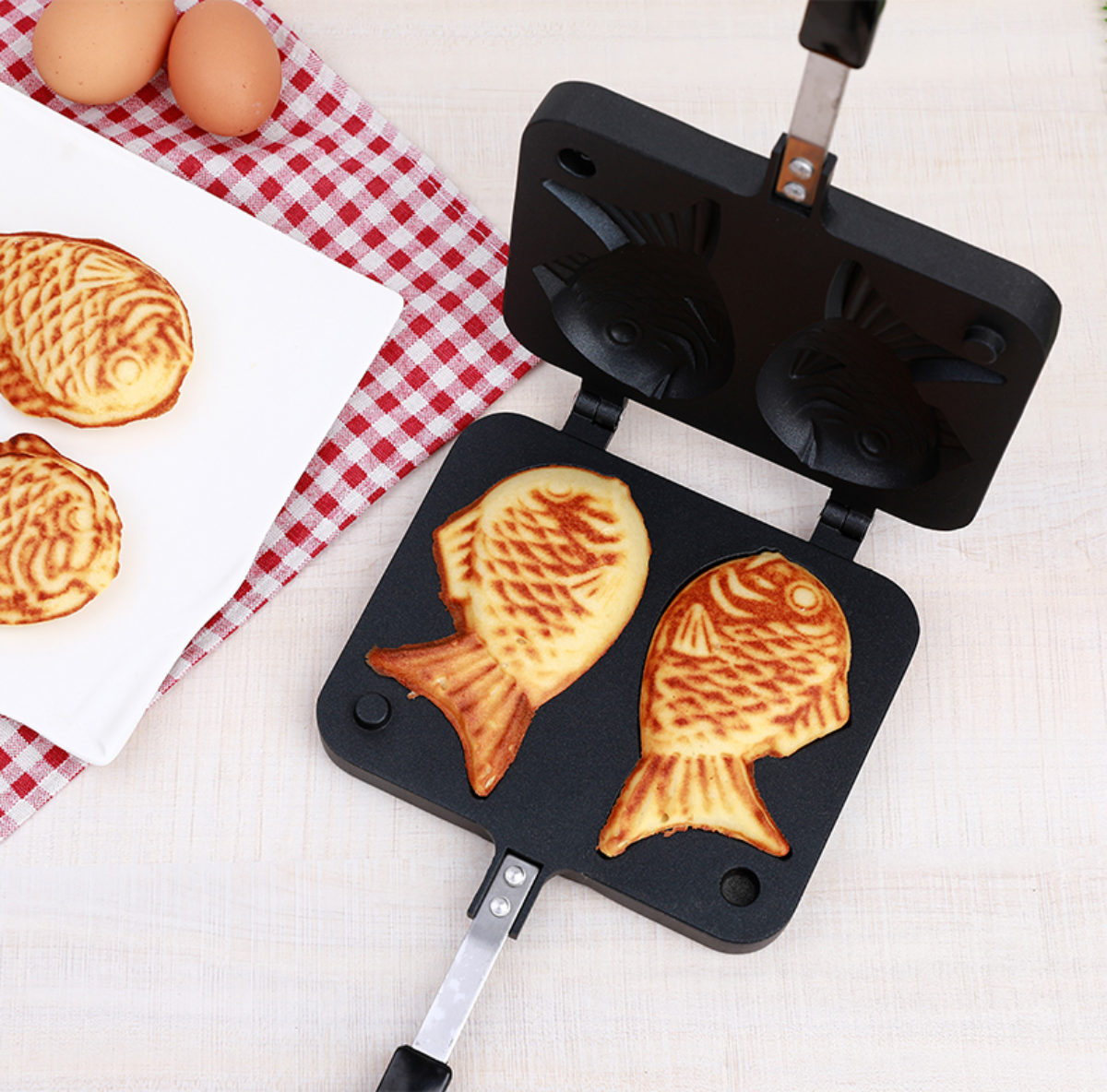 Made in Korea Taiyaki Japanese Fish-shaped Pancake Double Pan CookKing 