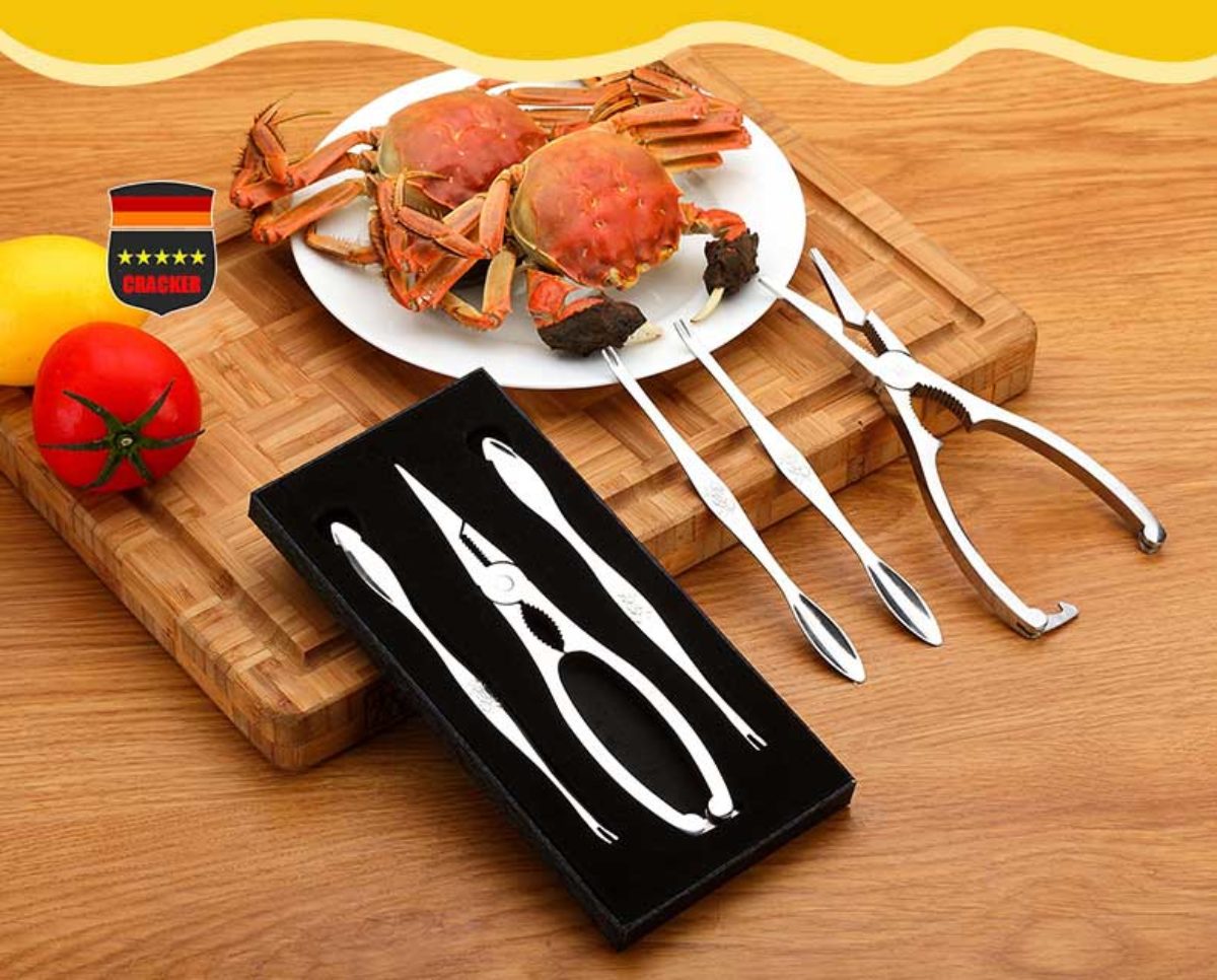 Artcome 20 pcs Seafood Tools Set Including 8 Forks 6 Crab Crackers and 6 Lobster Shellers Nut Cracker Set