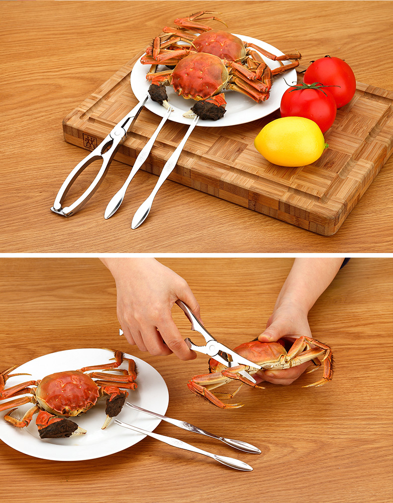 Cosaux WQ13 Nut and Seafood Cracker Multi-Function Lobster Cracker Nutcracker for Lobster/Crab/Nut/Seafood Cracker Nut Opener Kitchen Tool with Non Slip Grip