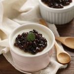 Chinese Egg Pudding with red bean