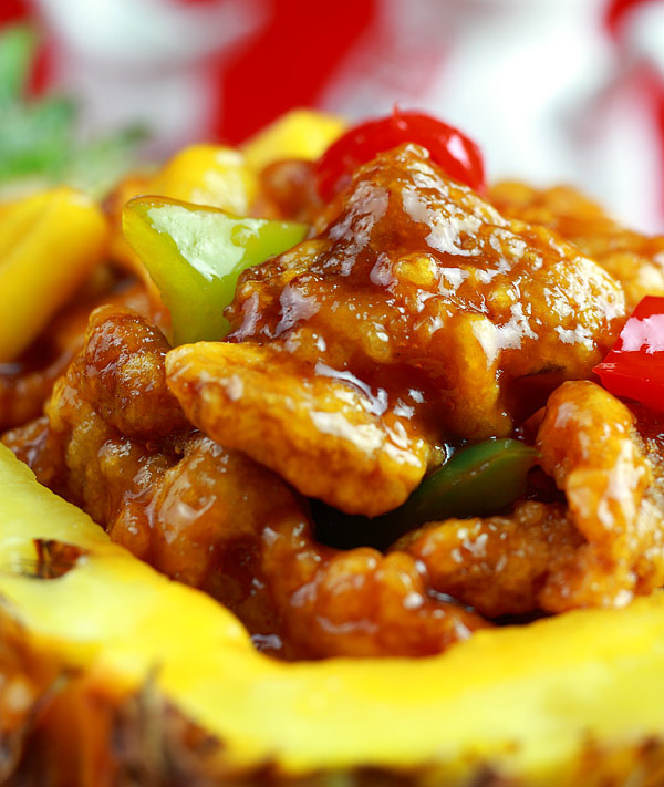 sweet and sour pork with pineapple