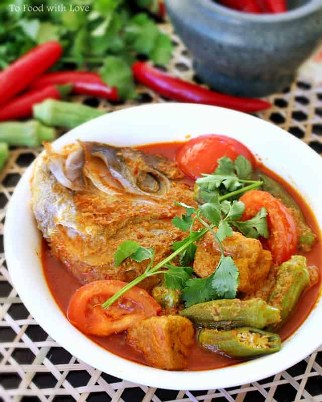 Chinese Malaysian fish head curry