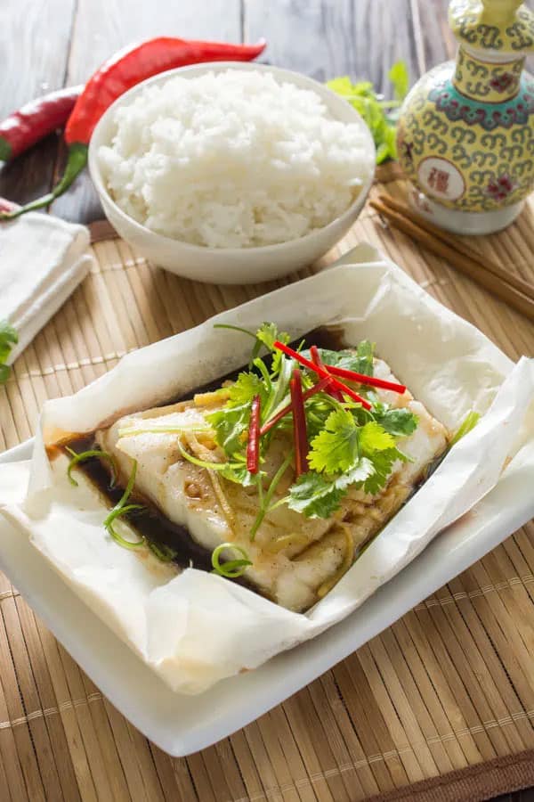 Chinese style oven baked fish