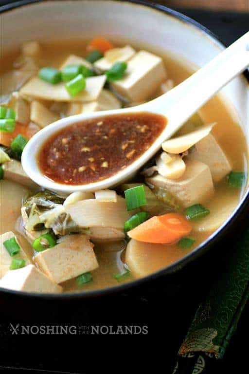 Vegan crockpot Chinese hot pot