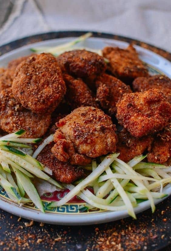 Chicken nuggets with Sichuan spices