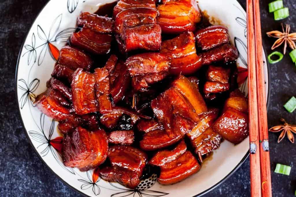 Chinese braised pork belly Hong Shao Rou