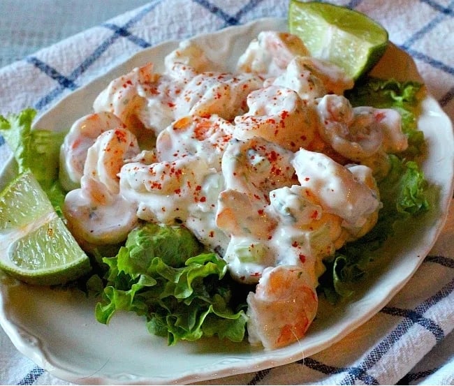 Creamy shrimp salad