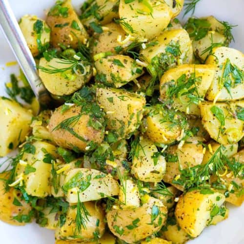Easy herb potato salad
