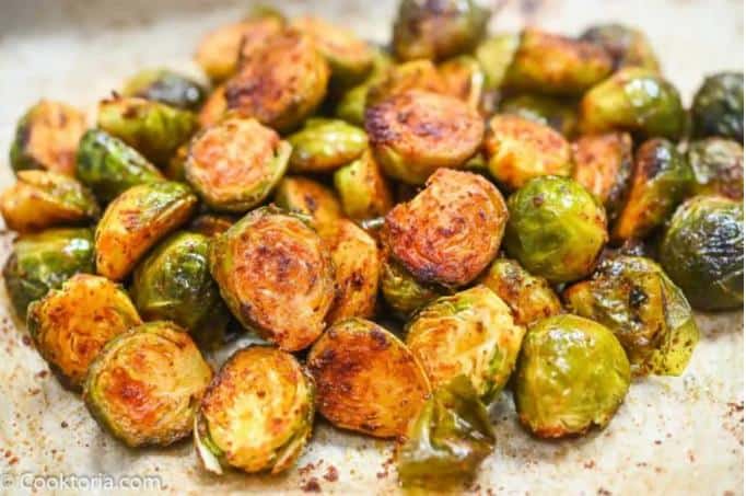 Garlic roasted Brussel sprouts