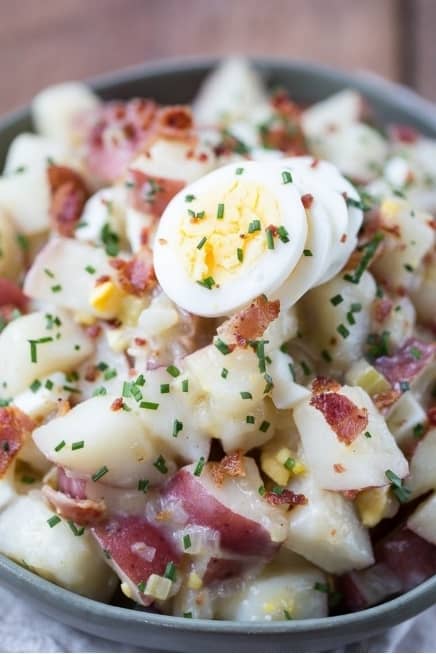 German potato salad with eggs