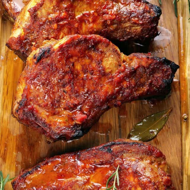 Roasted juicy Pork Chops