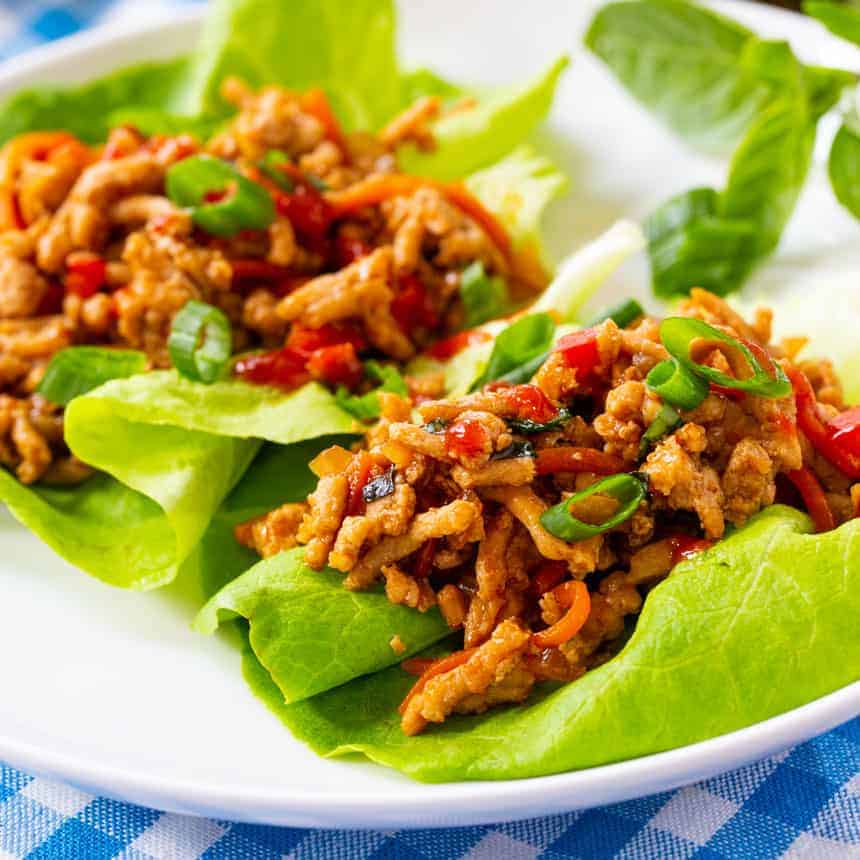  Krydret Thai Basilikum Kylling Salat Wraps