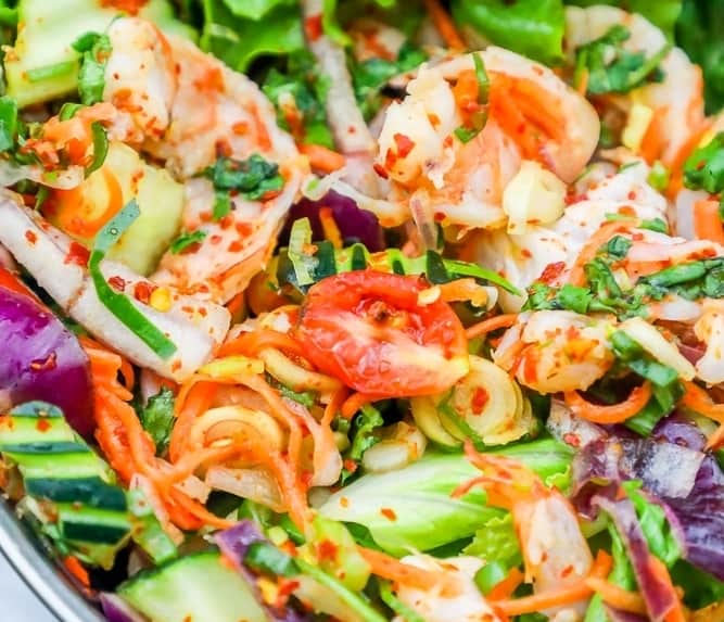 Spicy Thai shrimp salad