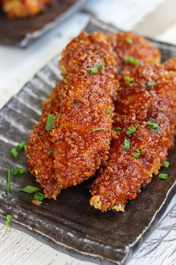 Sticky Chinese chicken fingers