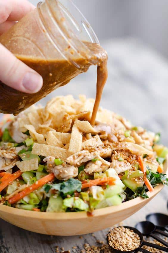 Toasted sesame Asian chicken salad