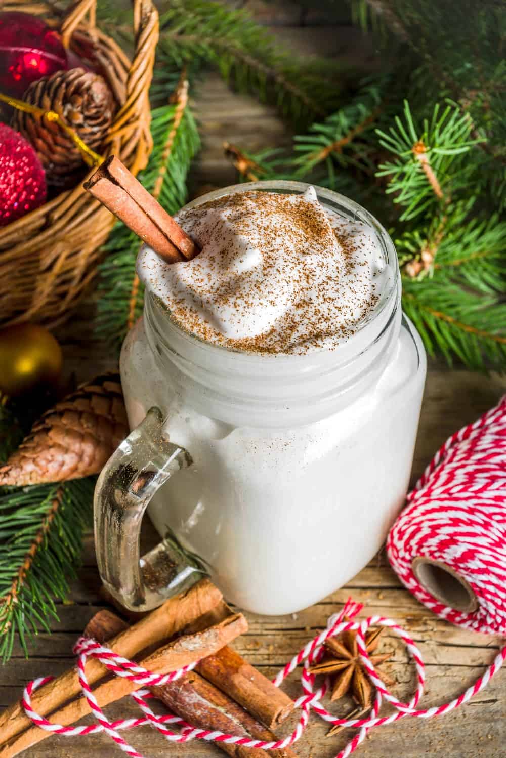 whipped cream eggnog with spices