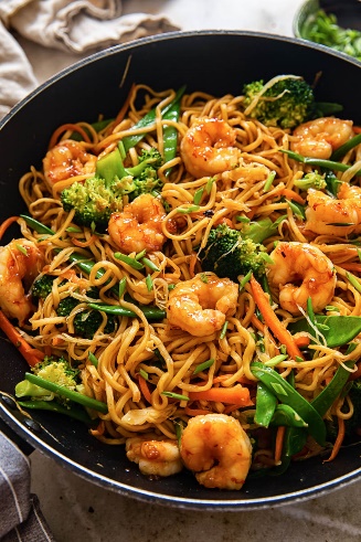 Easy Shrimp Chow Mein