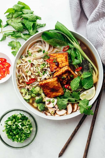 Vegetarian Pho Soup Vietnamese Noodle Soup