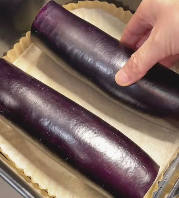 Place the whole eggplants directly into the air fryer basket
