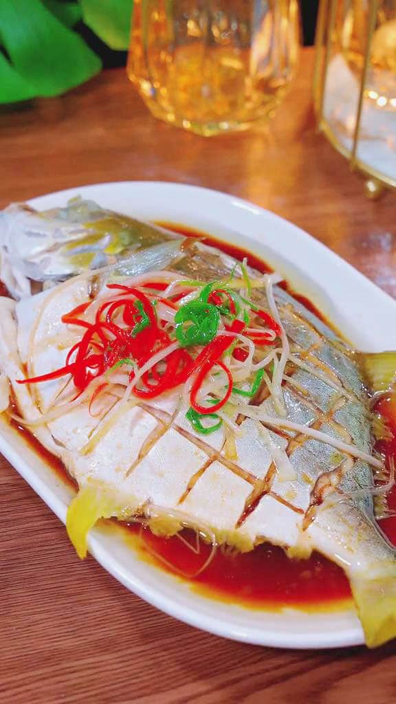 Steamed Pompano with Fragrant Sauce